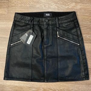Aideen Coated Mini Skirt by PAIGE